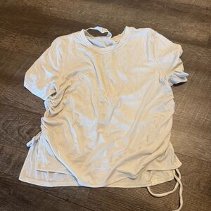 Lululemon White All It Takes Short Sleeve Tee Nulu Ribbed